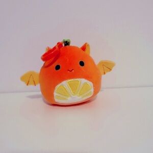 🍊🦇NWT 3.5” Barnet, the Orange Fruit Bat, Clip, Original Squishmallow🍊🦇